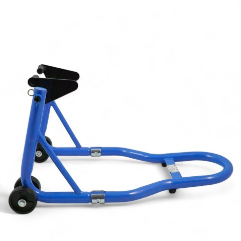 E-hurtownia Stojak motocyklowy przedni niebieski stalowy 250 kg regulowany wytrzymały