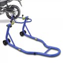 E-hurtownia Stojak motocyklowy tylny stalowy 250 kg niebieski regulowany na tylne koło