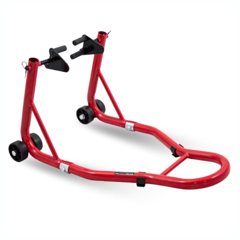 E-hurtownia Stojak motocyklowy uchwyt do motoru czerwony stalowy 250 kg regulowany