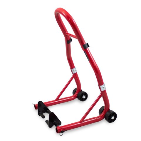 E-hurtownia Stojak motocyklowy uchwyt do motoru czerwony stalowy 250 kg regulowany