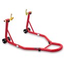 E-hurtownia Stojaki motocyklowe na przód i tył czerwone stalowe 250 kg regulowane