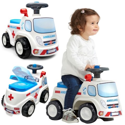 FALK FALK Jeździk Samochód Ambulans z Klaksonem od 1 roku