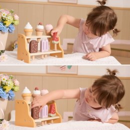 Viga Toys VIGA Drewniana Lodziarnia Sklepik Zestaw z Lodami 6 szt Lodów