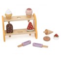 Viga Toys VIGA Drewniana Lodziarnia Sklepik Zestaw z Lodami 6 szt Lodów