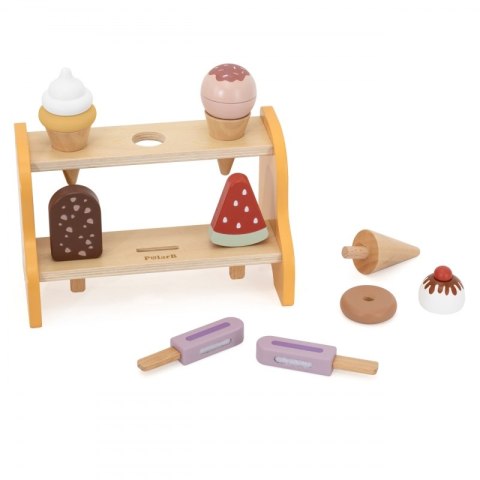 Viga Toys VIGA Drewniana Lodziarnia Sklepik Zestaw z Lodami 6 szt Lodów