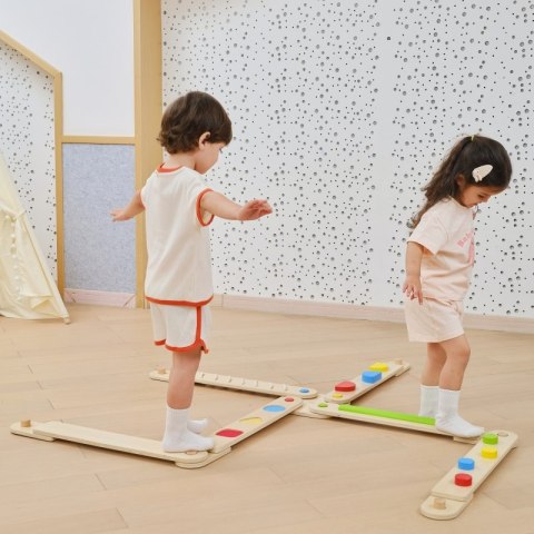 Viga Toys VIGA Drewniana Równoważnia Modułowa Tor Ścieżka Sensoryczna