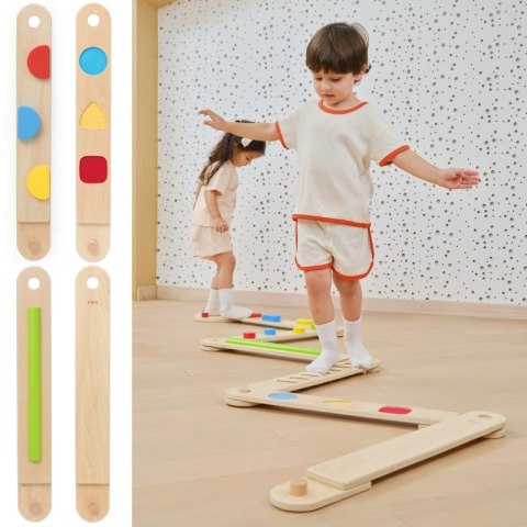 Viga Toys VIGA Drewniana Równoważnia Modułowa Tor Ścieżka Sensoryczna
