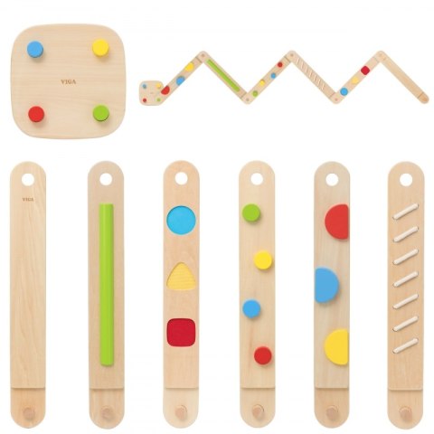 Viga Toys VIGA Drewniana Równoważnia Modułowa Tor Ścieżka Sensoryczna