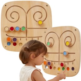Viga Toys VIGA Drewniana Tablica Manipulacyjna Sensoryczna Labirynt Dotknij i Dopasuj