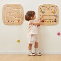 Viga Toys VIGA Drewniana Tablica Manipulacyjna Sensoryczna Labirynt Dotknij i Dopasuj
