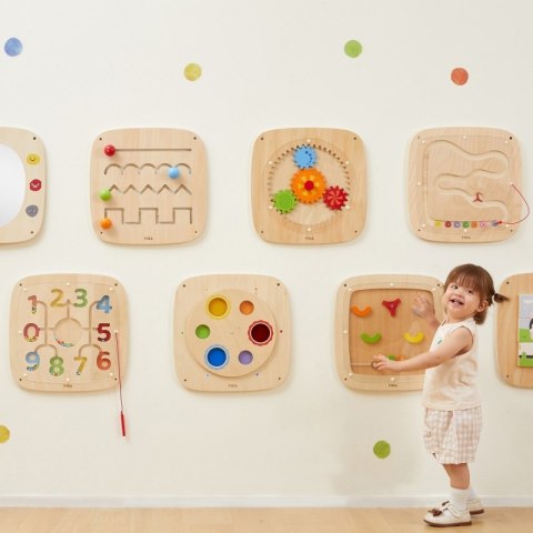 Viga Toys VIGA Drewniana Tablica Manipulacyjna Sensoryczna Nauka Liczenia Sorter