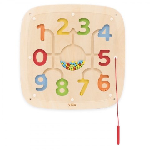 Viga Toys VIGA Drewniana Tablica Manipulacyjna Sensoryczna Nauka Liczenia Sorter