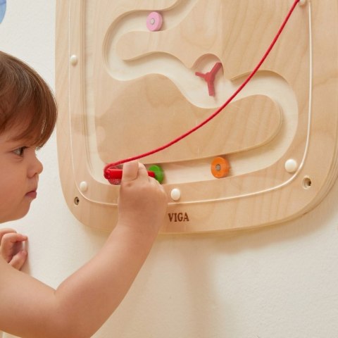 Viga Toys VIGA Drewniana Tablica Manipulacyjna Sensoryczna Przepływ Grawitacyjny