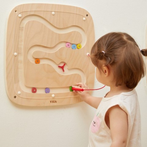 Viga Toys VIGA Drewniana Tablica Manipulacyjna Sensoryczna Przepływ Grawitacyjny