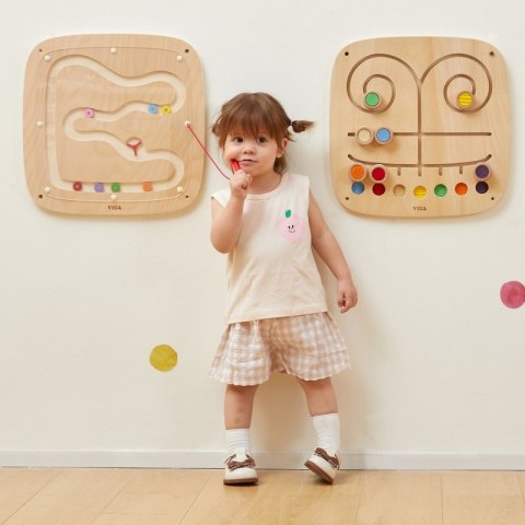 Viga Toys VIGA Drewniana Tablica Manipulacyjna Sensoryczna Przepływ Grawitacyjny