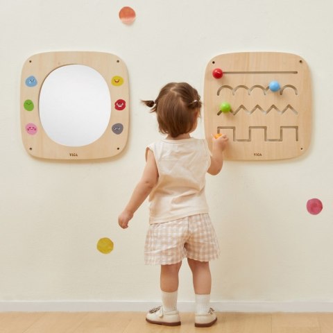 Viga Toys VIGA Drewniana Tablica z Lustrem i Emotkami