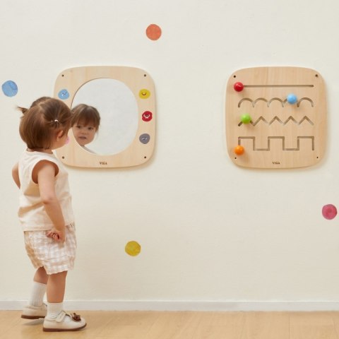 Viga Toys VIGA Drewniana Tablica z Lustrem i Emotkami