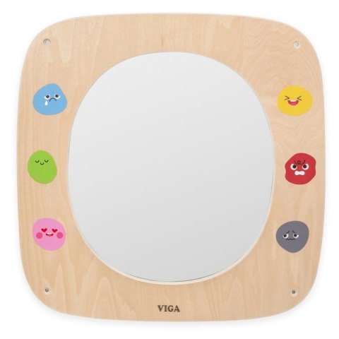 Viga Toys VIGA Drewniana Tablica z Lustrem i Emotkami