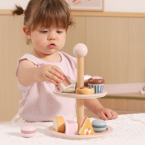 Viga Toys VIGA Drewniany Stojak na Ciasto z Akcesoriami