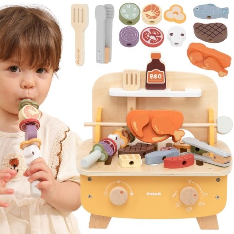 Viga Toys VIGA Drewniany Zestaw do Grillowania BBQ Grill