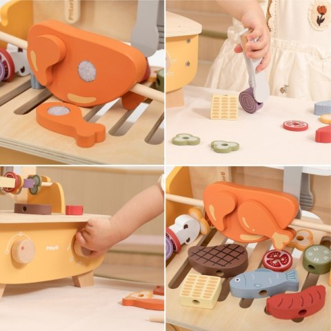 Viga Toys VIGA Drewniany Zestaw do Grillowania BBQ Grill