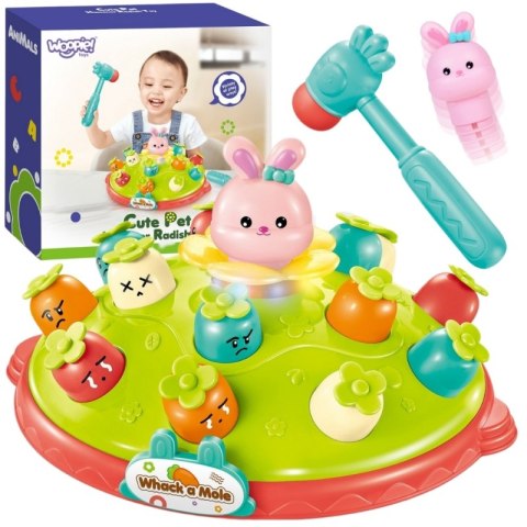 Woopie Baby WOOPIE BABY Interaktywna Gra Zręcznościowa Wbij Marchewke Edukacyjna Uderz Młotkiem w Kreta