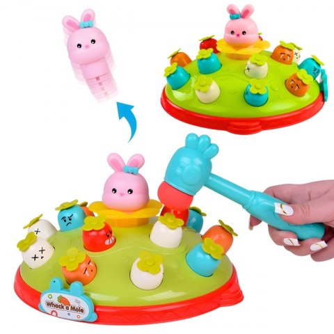 Woopie Baby WOOPIE BABY Interaktywna Gra Zręcznościowa Wbij Marchewke Edukacyjna Uderz Młotkiem w Kreta