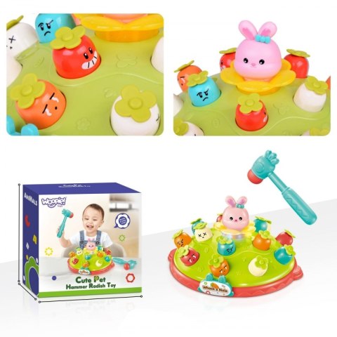 Woopie Baby WOOPIE BABY Interaktywna Gra Zręcznościowa Wbij Marchewke Edukacyjna Uderz Młotkiem w Kreta