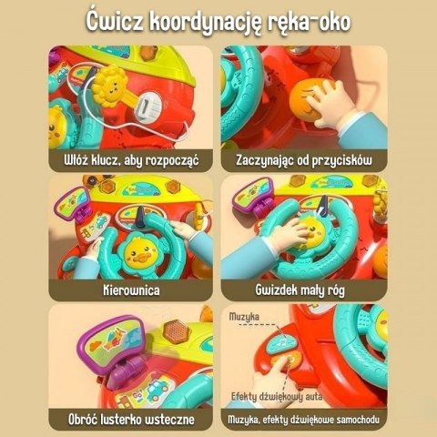 Woopie Baby WOOPIE BABY Interaktywna Kierownica Samolot Pojazd na Łózeczko Wózek Efekty 18m+