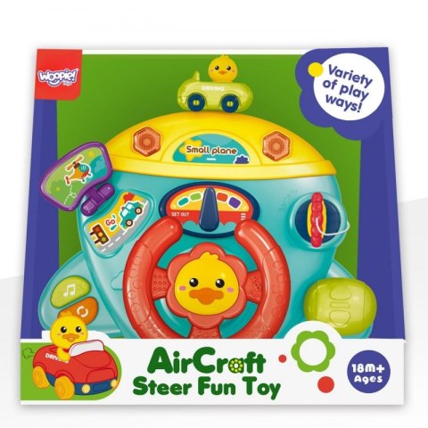 Woopie Baby WOOPIE BABY Interaktywna Kierownica Samolot Pojazd na Łózeczko Wózek Efekty 18m+