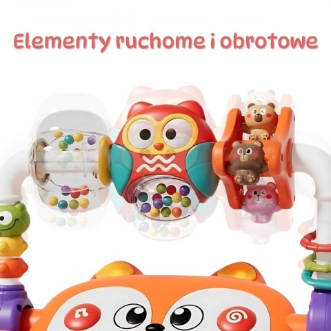 Woopie Baby WOOPIE BABY Interaktywne Pianino Edukacyjne Sensoryczne Lisek LED Grzechotki