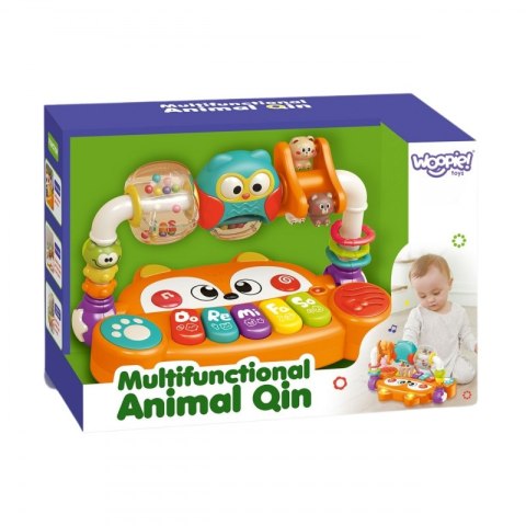 Woopie Baby WOOPIE BABY Interaktywne Pianino Edukacyjne Sensoryczne Lisek LED Grzechotki