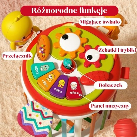 Woopie Baby WOOPIE BABY Walec Kostka Sensoryczna Interaktywny Bębenek