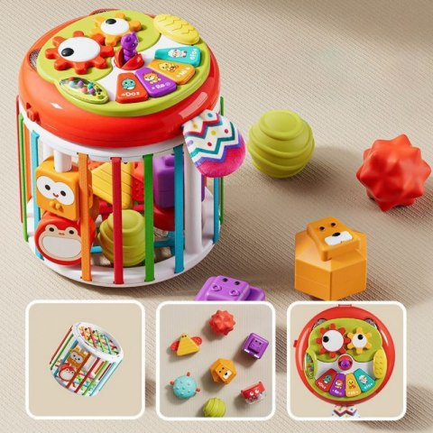 Woopie Baby WOOPIE BABY Walec Kostka Sensoryczna Interaktywny Bębenek