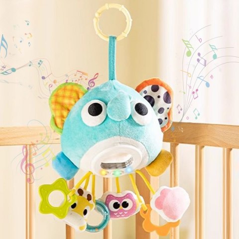 Woopie Baby WOOPIE Baby Pluszowy Słonik Maskotka Interaktywna Przytulanka Muzyczna z Zawieszkami i Gryzakami