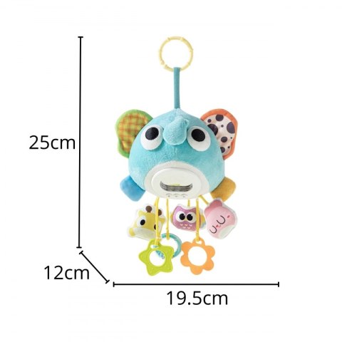 Woopie Baby WOOPIE Baby Pluszowy Słonik Maskotka Interaktywna Przytulanka Muzyczna z Zawieszkami i Gryzakami