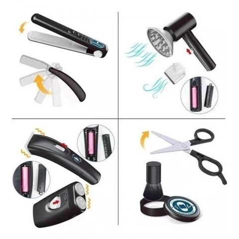 Woopie WOOPIE Barber Zestaw Fryzjerski dla Dzieci Salon Stylizacji 24el.