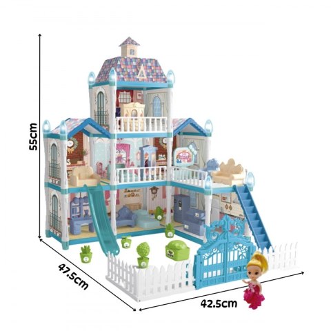 Woopie WOOPIE Domek dla Lalek Zimowy Ogród z Akcesoriami i Lalką Podświetlany 191el.