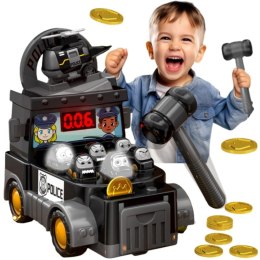 Woopie WOOPIE Gra Zręcznościowa Uderz Młotkiem Wbijak Wóz Policyjny z Akcesoriami