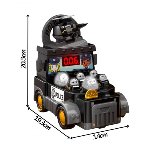 Woopie WOOPIE Gra Zręcznościowa Uderz Młotkiem Wbijak Wóz Policyjny z Akcesoriami