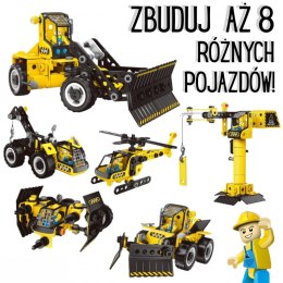 Woopie WOOPIE Klocki Konstrukcyjne Zbuduj Pojazdy Budowlane 8 Modeli STEAM