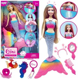 Woopie WOOPIE Lalka Syrenka Gina Magiczna Tęczowa z Akcesoriami