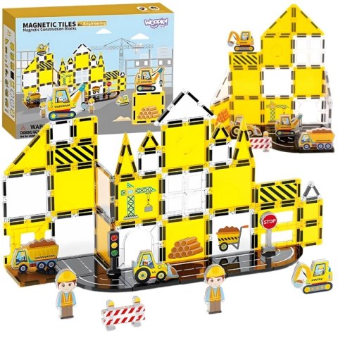 Woopie WOOPIE Magneyczne Klocki Konstrukcyjne Plac Budowy STEAM 47 el.