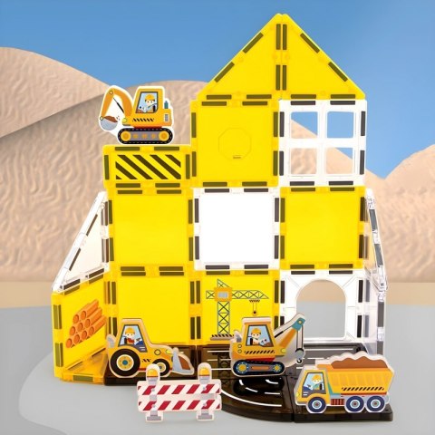 Woopie WOOPIE Magneyczne Klocki Konstrukcyjne Plac Budowy STEAM 47 el.