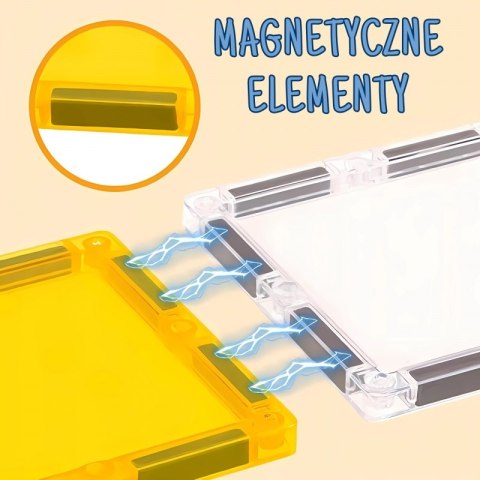 Woopie WOOPIE Magneyczne Klocki Konstrukcyjne Plac Budowy STEAM 47 el.