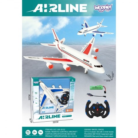 Woopie WOOPIE Niebieski Zdalnie Sterowany Samolot Pasażerski Airline