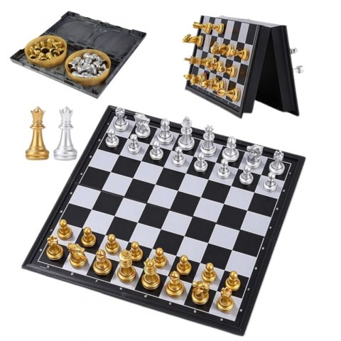 Woopie WOOPIE Szachy Magnetyczne Przenośne Złote Srebrne