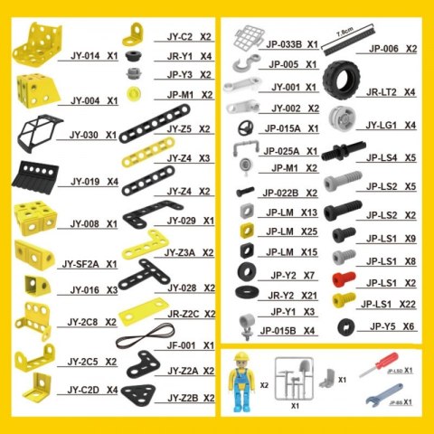 Woopie WOOPIE Zestaw Konstrukcyjny Pojazdy Budowlane STEAM 6w1 223 el.