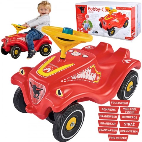 BIG Jeździk Pchacz Bobby Car Straż Dźwięk BIG Jeździk Pchacz Bobby Car Straż Dźwięk
