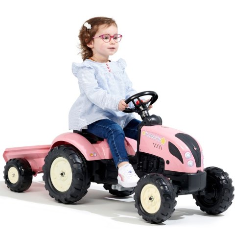 FALK Traktor Country Star Różowy na Pedały + Przyczepka i Klakson od 2 Lat. FALK Traktor Country Star Różowy na Pedały + Przyczepka i Klakson od 2 Lat.